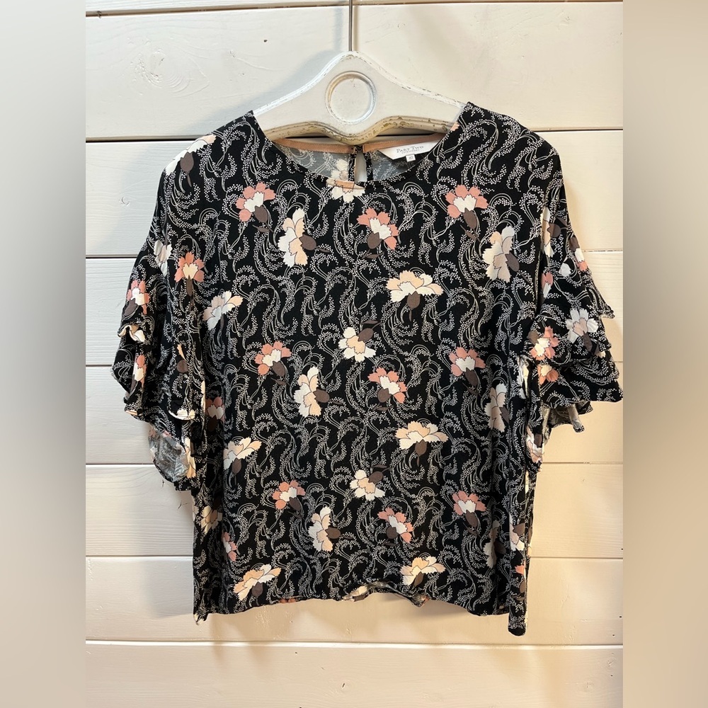 PART TWO Black Floral Print Blouse – Size 42